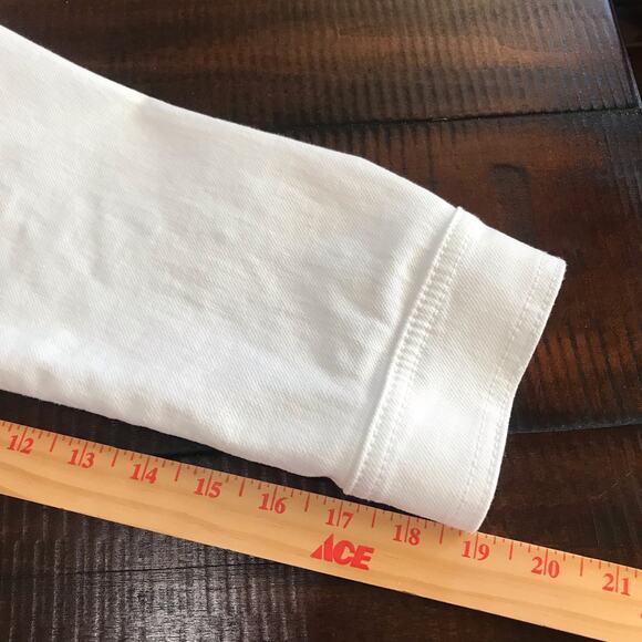 Lane Bryant White Denim Jacket Size 16 Stretch Button Front EUC 1132392 - Picture 10 of 11